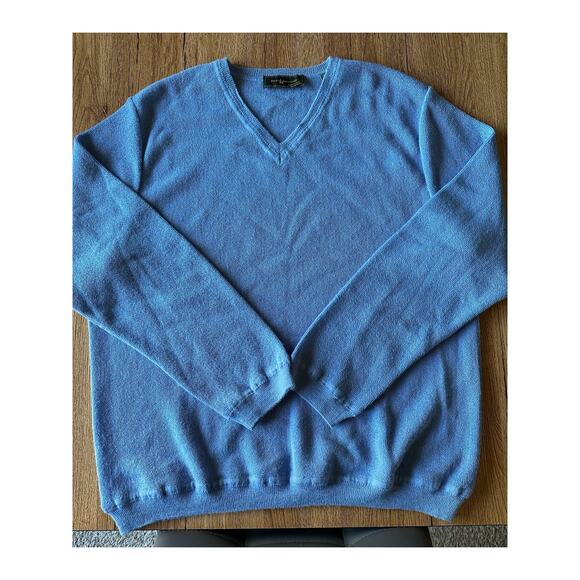 Peru Unlimited Baby Alpaca Link Stich V-Neck Sweater Size XLarge - Picture 2 of 8